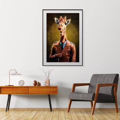 Giraffe in Jacket Office Posters Wall Art-Vertical Posters NOT FRAMED-CetArt-8″x10″ inches-CetArt