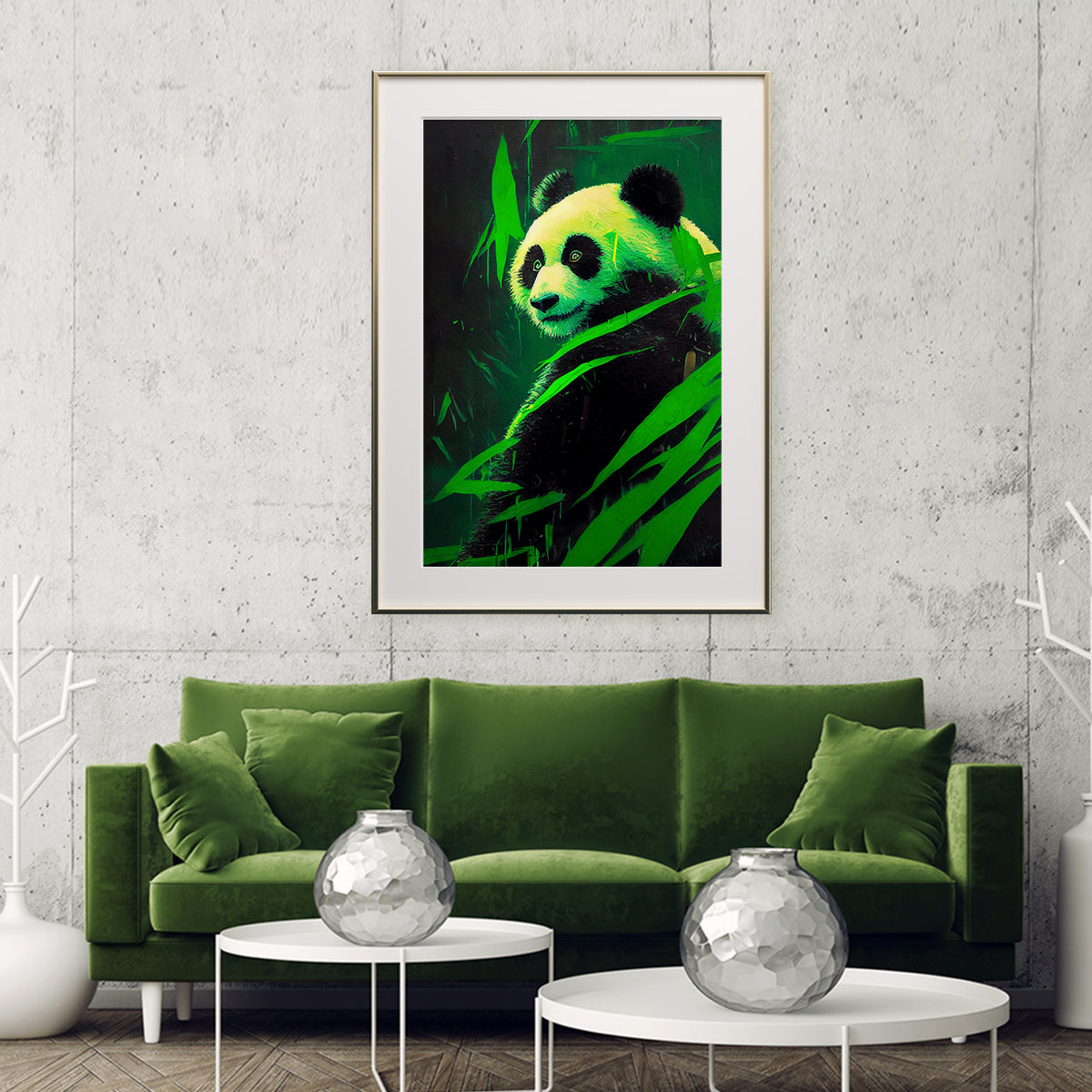 Panda in Green Bamboo Forest Poster Artwork Room Decor Idea-Vertical Posters NOT FRAMED-CetArt-8″x10″ inches-CetArt