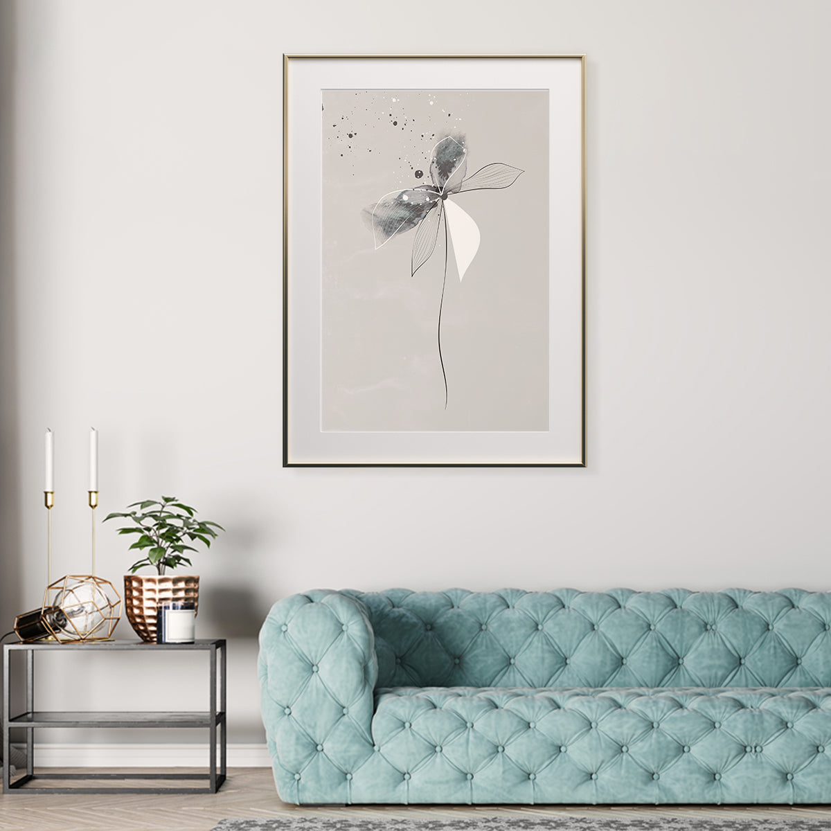 Pastel Colors Flower Minimalist Wall Art Poster-Vertical Posters NOT FRAMED-CetArt-8″x10″ inches-CetArt