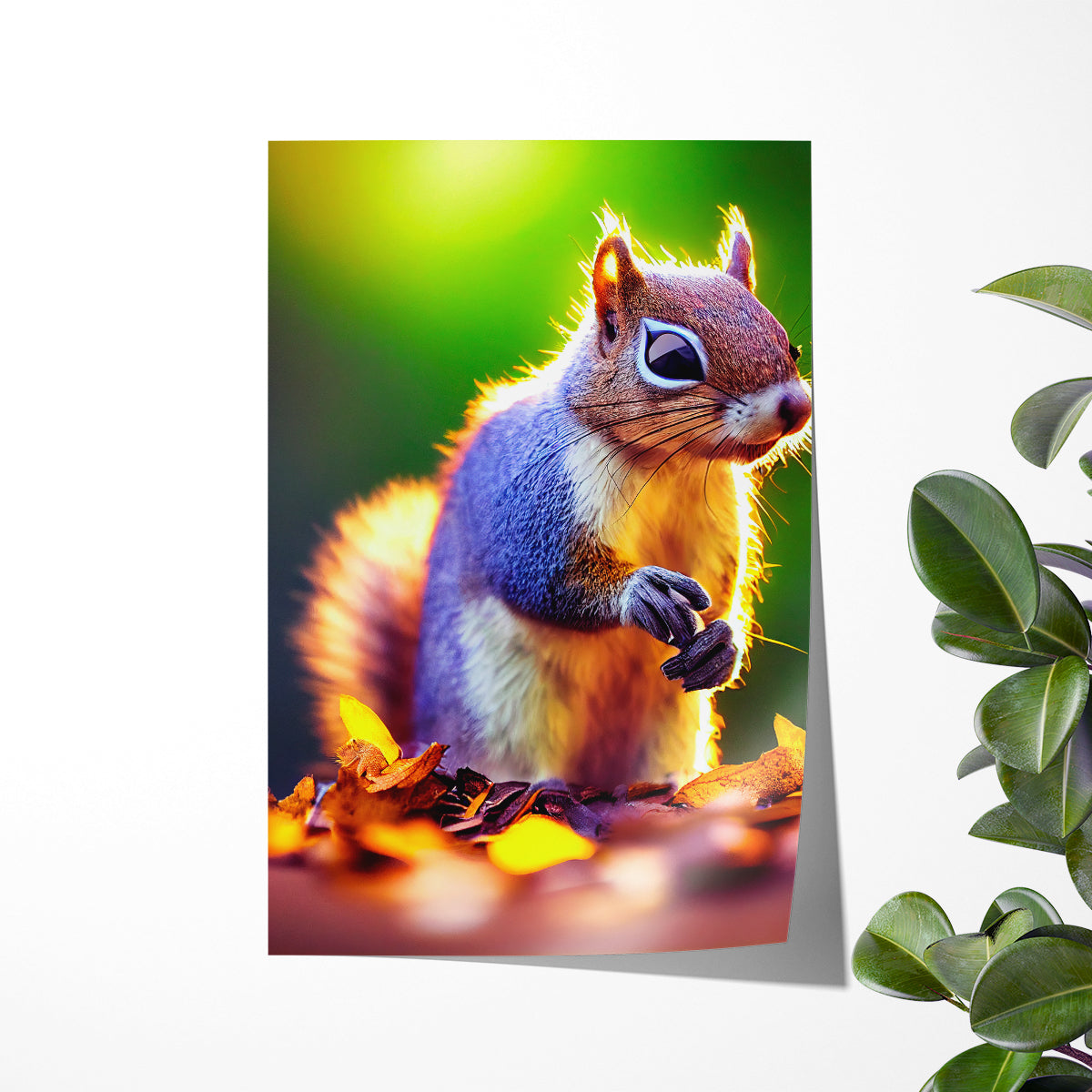 Beautiful Squirrel in Autumn Forest Posters For Home-Vertical Posters NOT FRAMED-CetArt-8″x10″ inches-CetArt