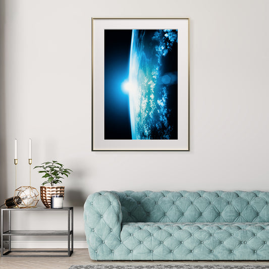 Planet Earth with Sunset High Resolution Posters And Art Prints-Vertical Posters NOT FRAMED-CetArt-8″x10″ inches-CetArt