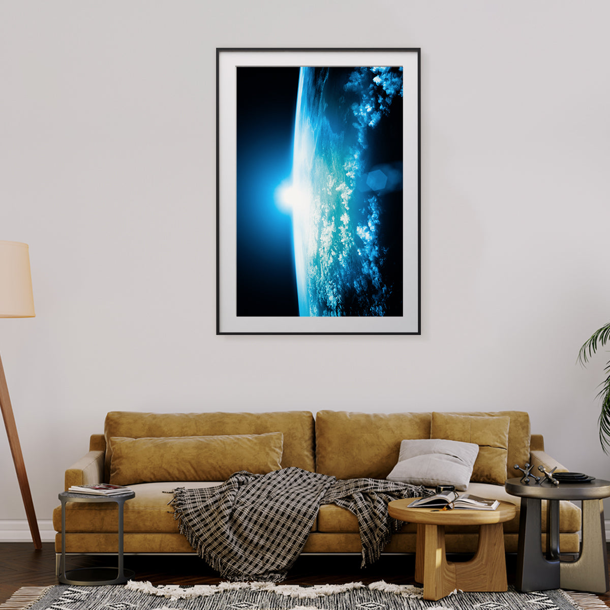 Planet Earth with Sunset High Resolution Posters And Art Prints-Vertical Posters NOT FRAMED-CetArt-8″x10″ inches-CetArt