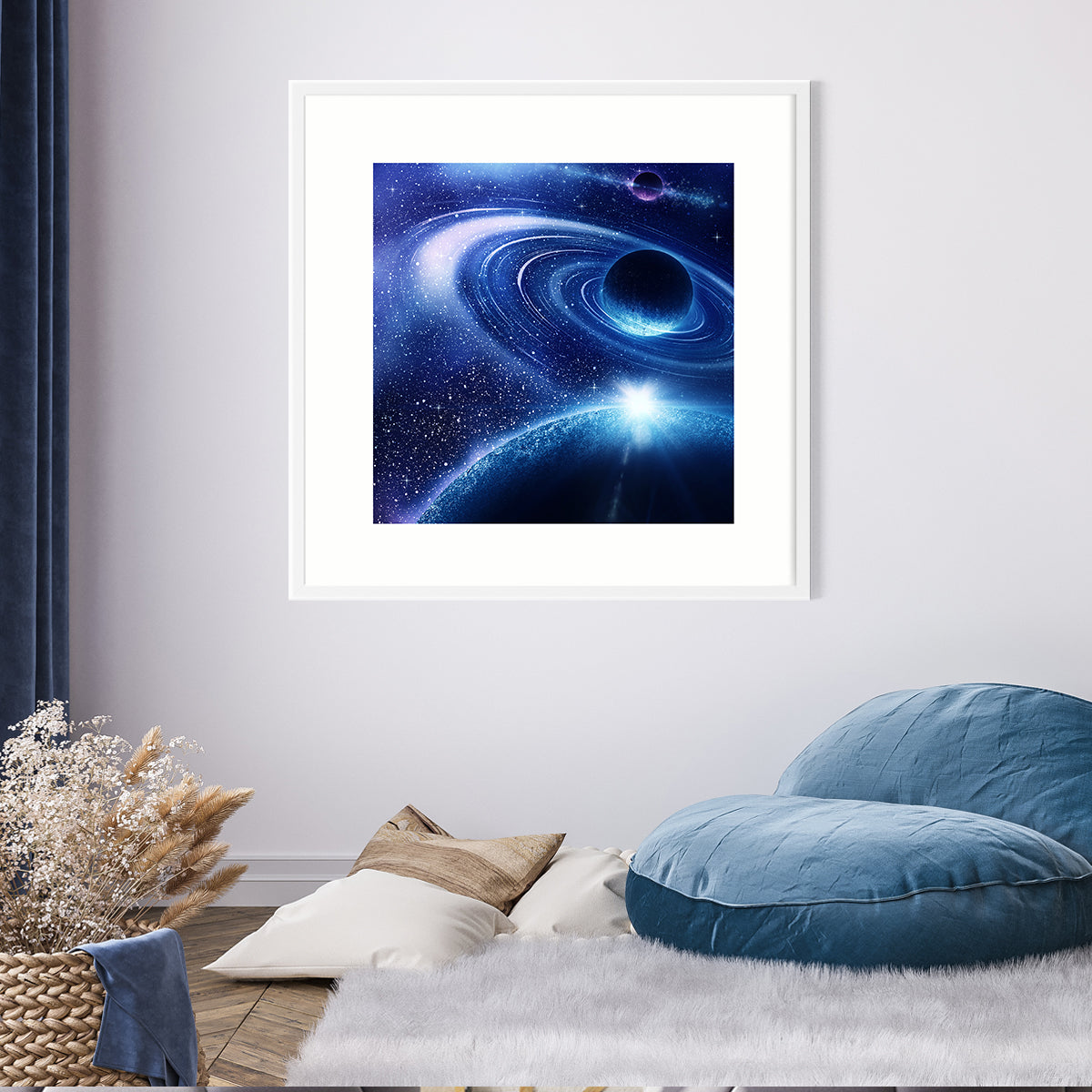 Planet with Stars High Resolution Posters And Art Prints-Square Posters NOT FRAMED-CetArt-8″x8″ inches-CetArt