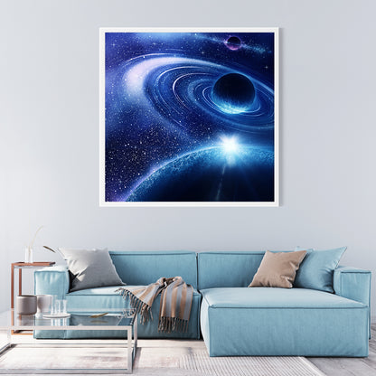 Planet with Stars High Resolution Posters And Art Prints-Square Posters NOT FRAMED-CetArt-8″x8″ inches-CetArt