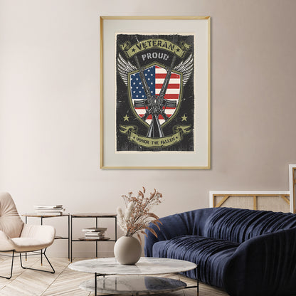 Veteran Proud American Motivational Quotes Posters-Vertical Posters NOT FRAMED-CetArt-8″x10″ inches-CetArt