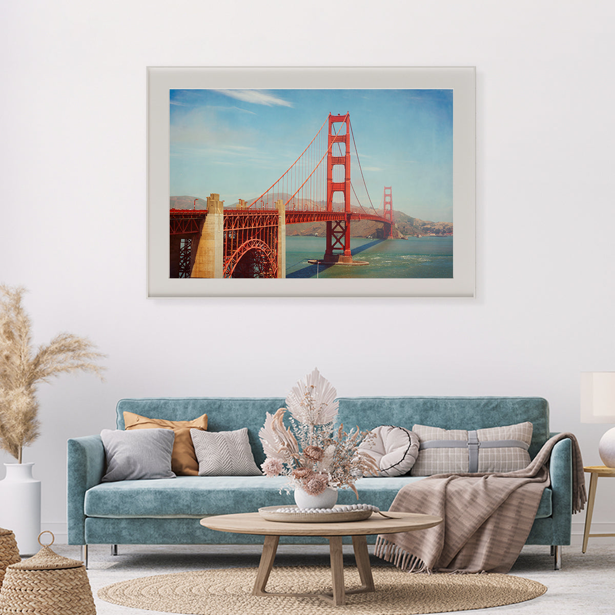 Golden Gate Bridge Retro Posters Art Print-Horizontal Posters NOT FRAMED-CetArt-10″x8″ inches-CetArt
