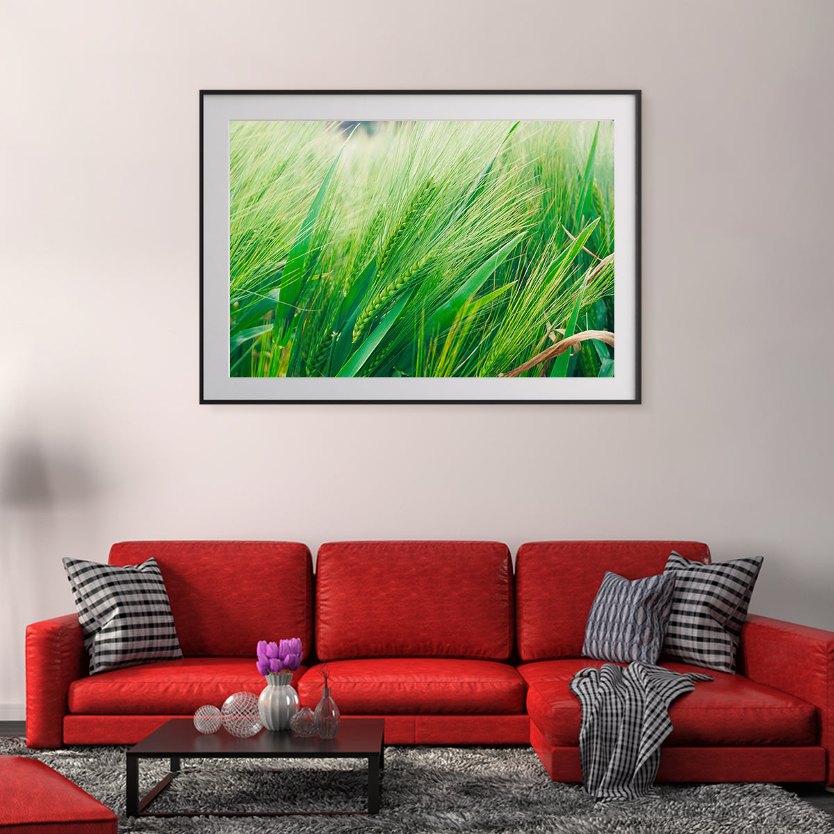 Fresh Green Barley Posters Prints Botanical Wall Art-Horizontal Posters NOT FRAMED-CetArt-10″x8″ inches-CetArt