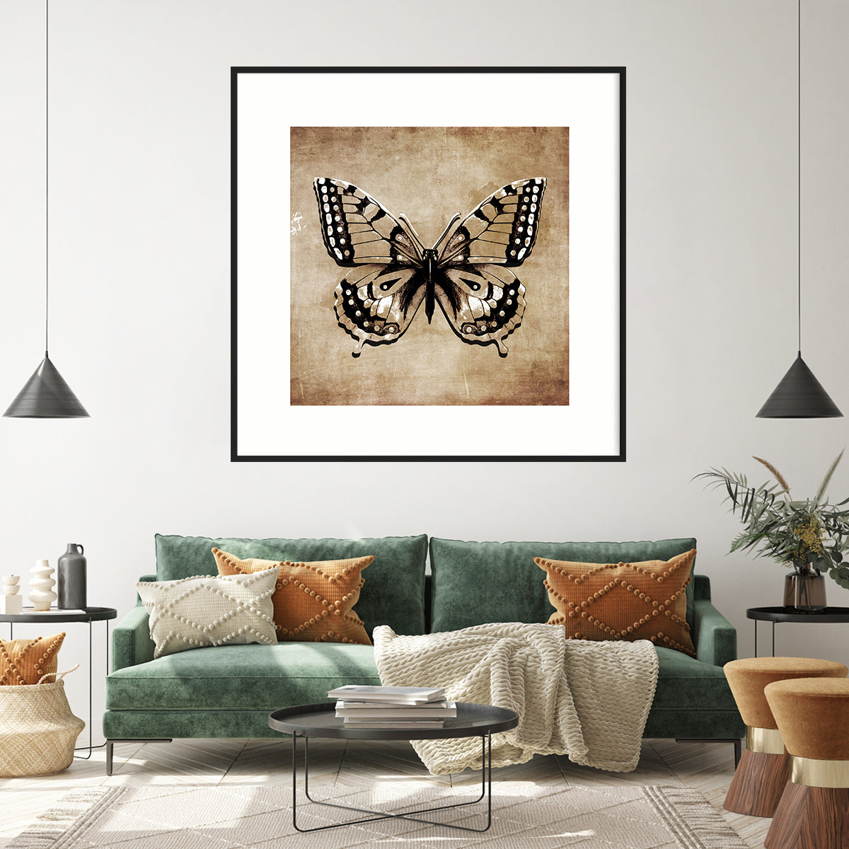 Vintage Butterfly Posters Art Prints For Your Wall-Square Posters NOT FRAMED-CetArt-8″x8″ inches-CetArt