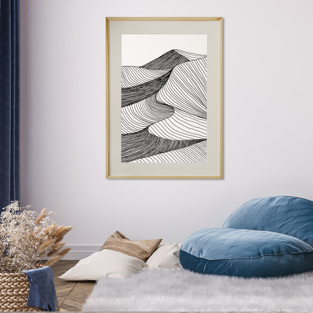 Abstract Black and White Mountain Landscape Posters Decor-Vertical Posters NOT FRAMED-CetArt-8″x10″ inches-CetArt