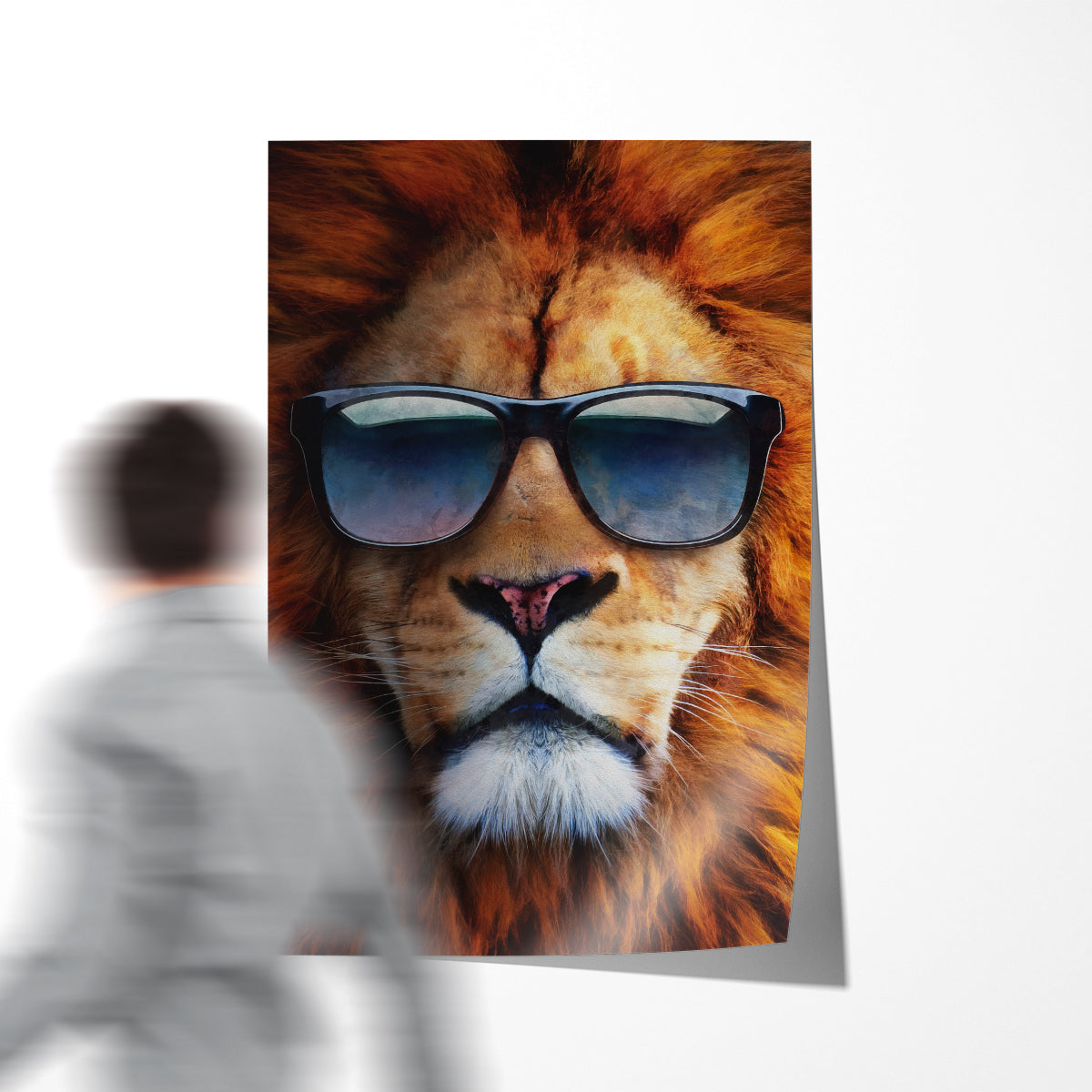 Handsome Lion with Sunglasses Poster Print Modern Wall Art-Vertical Posters NOT FRAMED-CetArt-8″x10″ inches-CetArt