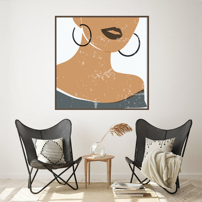 Female Face Wall Art Vintage Posters-Square Posters NOT FRAMED-CetArt-8″x8″ inches-CetArt