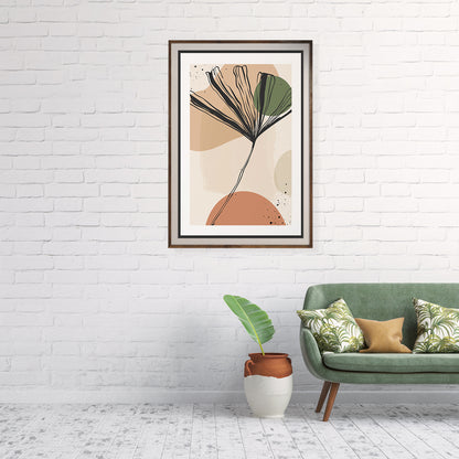 Abstract Green Leaves Line Art Posters For Living Room Wall-Vertical Posters NOT FRAMED-CetArt-8″x10″ inches-CetArt