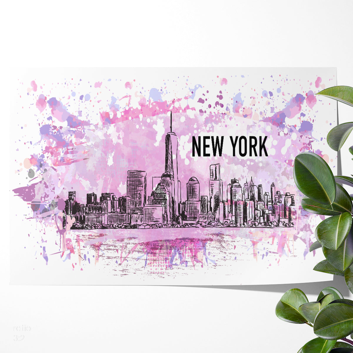 New York Skyline outlet Framed Horizontal Poster