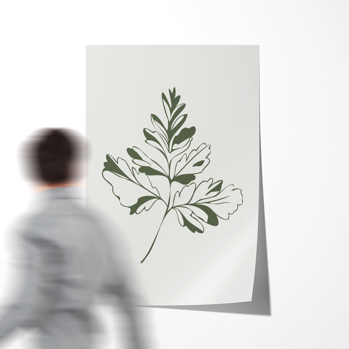 Minimalist Vintage Green Leaves Living Rooms Posters Wall Art Prints-Vertical Posters NOT FRAMED-CetArt-8″x10″ inches-CetArt