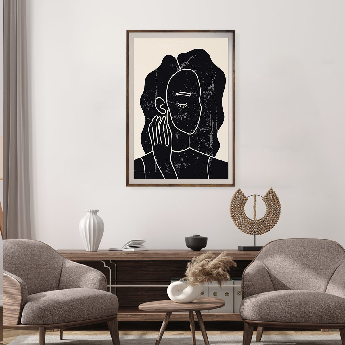 Woman Portrait Modern Abstract Art Posters-Vertical Posters NOT FRAMED-CetArt-8″x10″ inches-CetArt