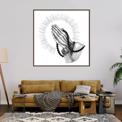 Praying Hand Posters Art Prints For Your Wall-Square Posters NOT FRAMED-CetArt-8″x8″ inches-CetArt