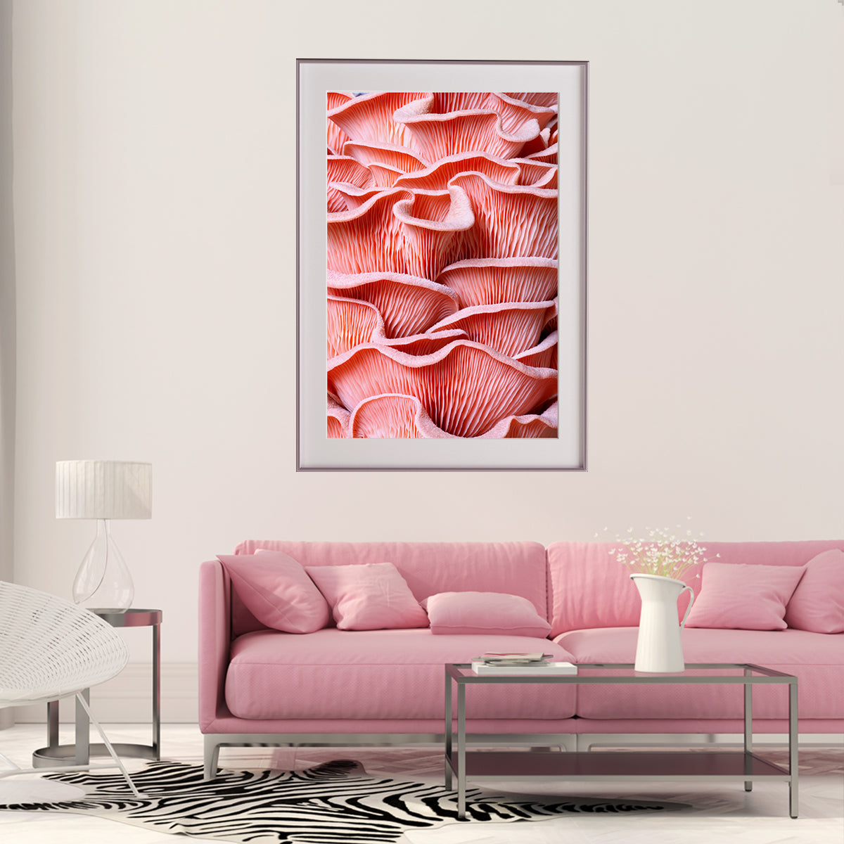 Pink Oyster Mushrooms Rooms Posters Wall Art Prints-Vertical Posters NOT FRAMED-CetArt-8″x10″ inches-CetArt