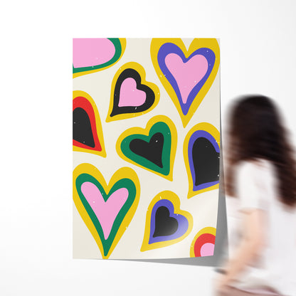 Pop Art Heart Room Posters For Girls-Vertical Posters NOT FRAMED-CetArt-8″x10″ inches-CetArt