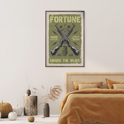 Fortune Favours The Brave Poster Room Wall Art Decor-Vertical Posters NOT FRAMED-CetArt-8″x10″ inches-CetArt
