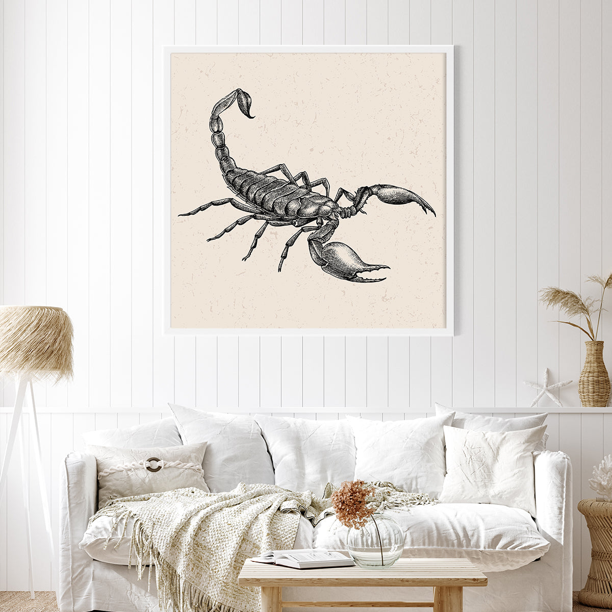Vintage Scorpion Living Rooms Posters Wall Art Prints-Square Posters NOT FRAMED-CetArt-8″x8″ inches-CetArt