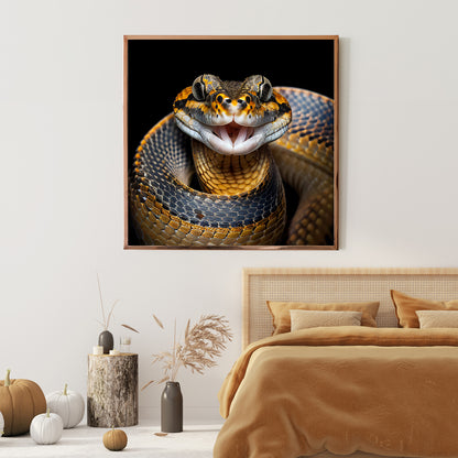 Portrait of Poisonous Snake Posters For Home Decor-Square Posters NOT FRAMED-CetArt-8″x8″ inches-CetArt