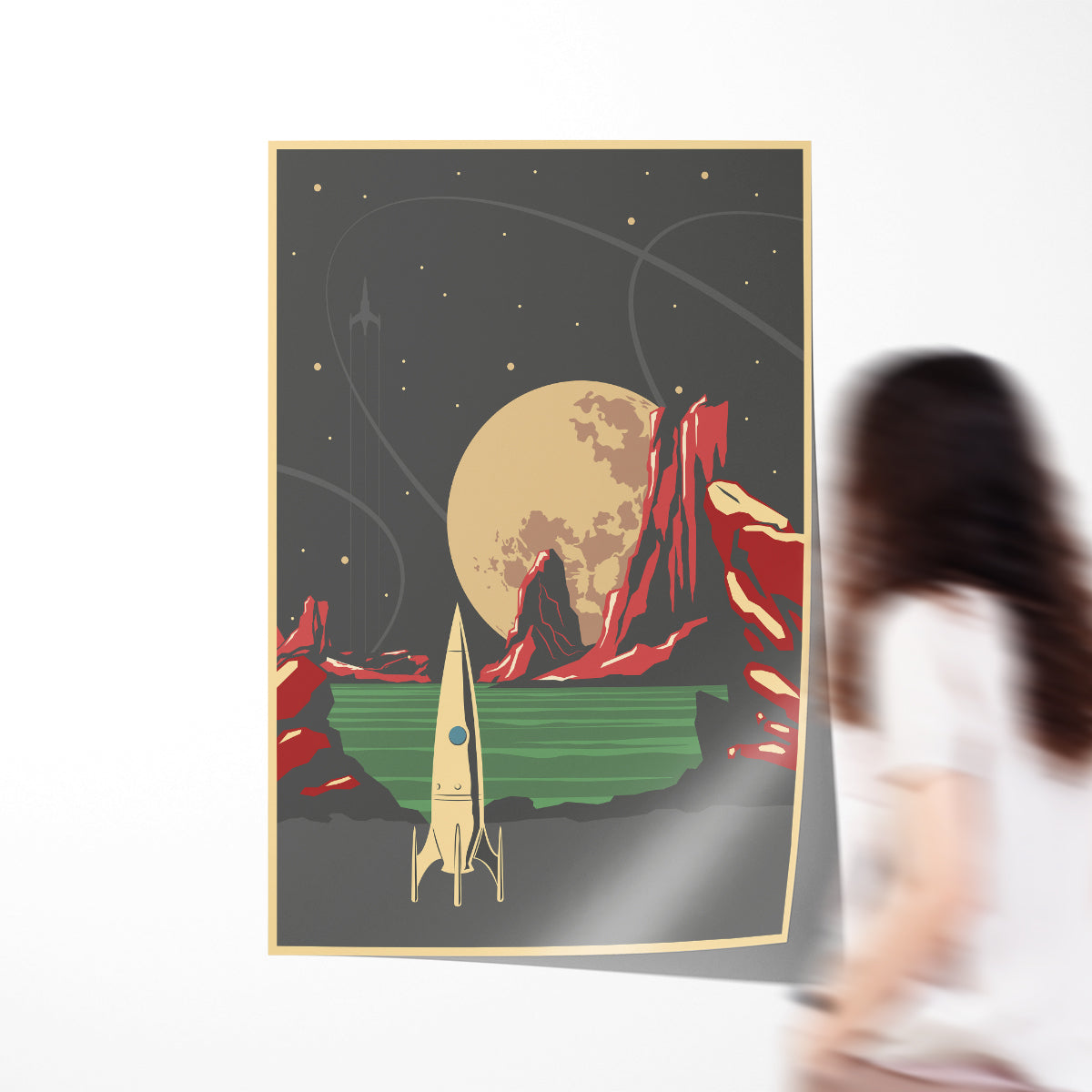 Retro Space Art Posters For Living Room Wall-Vertical Posters NOT FRAMED-CetArt-8″x10″ inches-CetArt