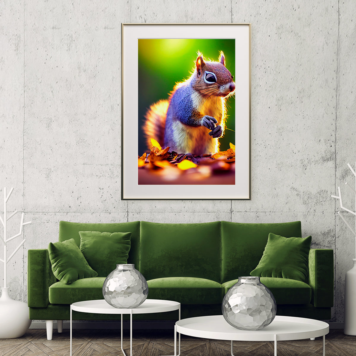 Beautiful Squirrel in Autumn Forest Posters For Home-Vertical Posters NOT FRAMED-CetArt-8″x10″ inches-CetArt