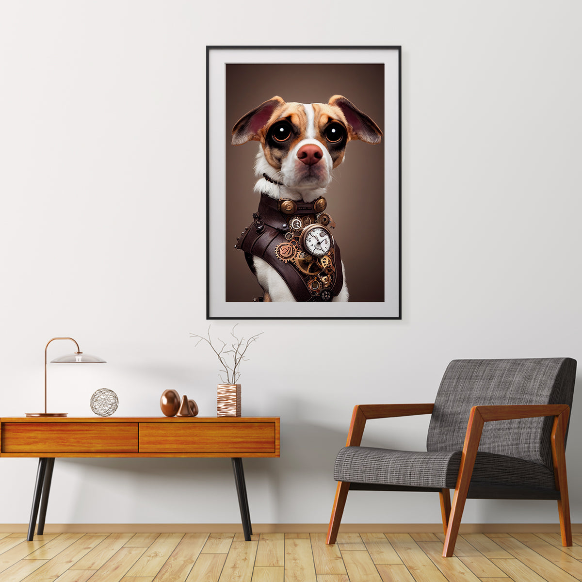 Steampunk Dog Modern Art Posters Prints-Vertical Posters NOT FRAMED-CetArt-8″x10″ inches-CetArt