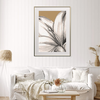 Stylish Monochrome Lily Flower Vintage Posters Art Decore-Vertical Posters NOT FRAMED-CetArt-8″x10″ inches-CetArt