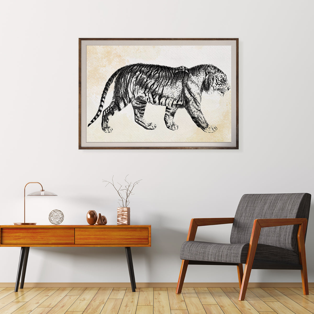 Vintage Tiger Art Posters For Home Decor-Horizontal Posters NOT FRAMED-CetArt-10″x8″ inches-CetArt