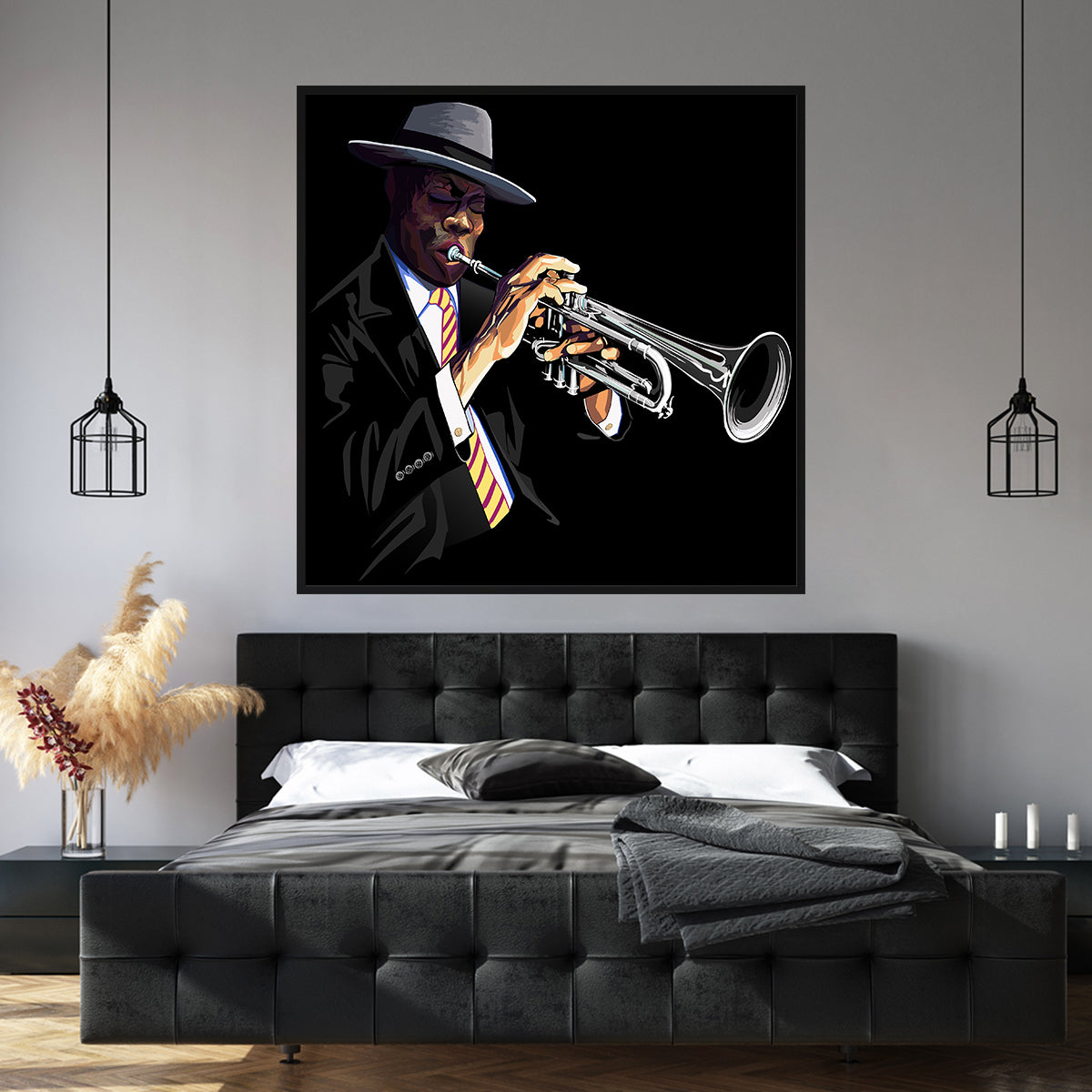 Trumpet Player Posters Prints-Square Posters NOT FRAMED-CetArt-8″x8″ inches-CetArt