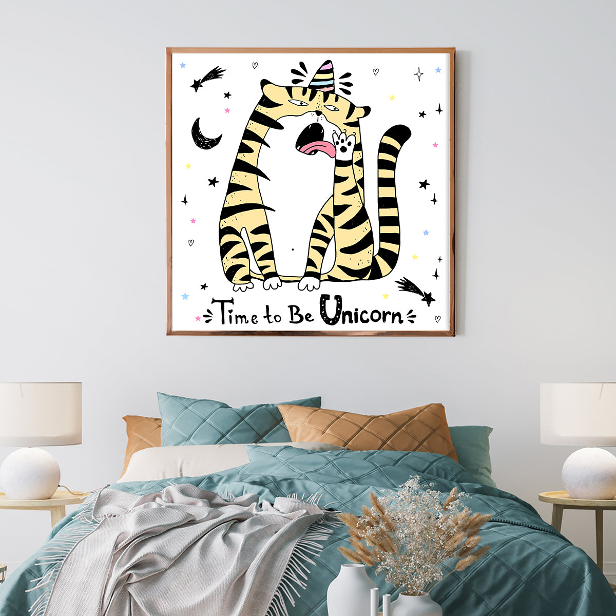 Cat Unicorn Creative Poster Wall Art-Square Posters NOT FRAMED-CetArt-8″x8″ inches-CetArt