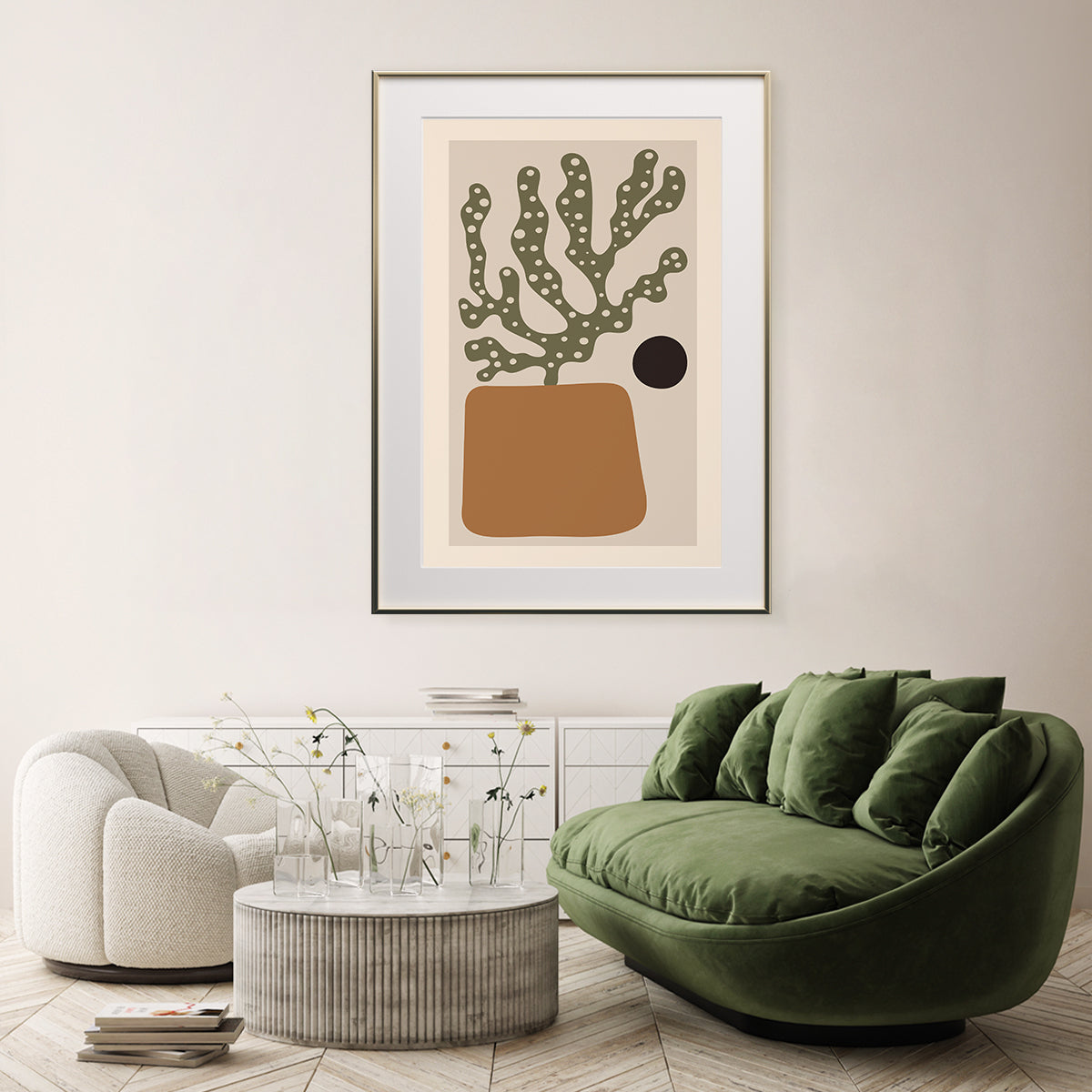 Vintage Boho Style Abstract Plant Posters And Prints-Vertical Posters NOT FRAMED-CetArt-8″x10″ inches-CetArt