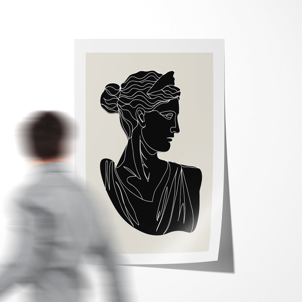 Antique Sculptures Silhouette Modern Minimalist Art Posters-Vertical Posters NOT FRAMED-CetArt-8″x10″ inches-CetArt