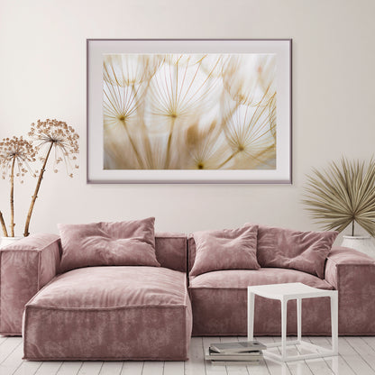 Beige Dandelion Seeds Posters For Home Decor-Horizontal Posters NOT FRAMED-CetArt-10″x8″ inches-CetArt