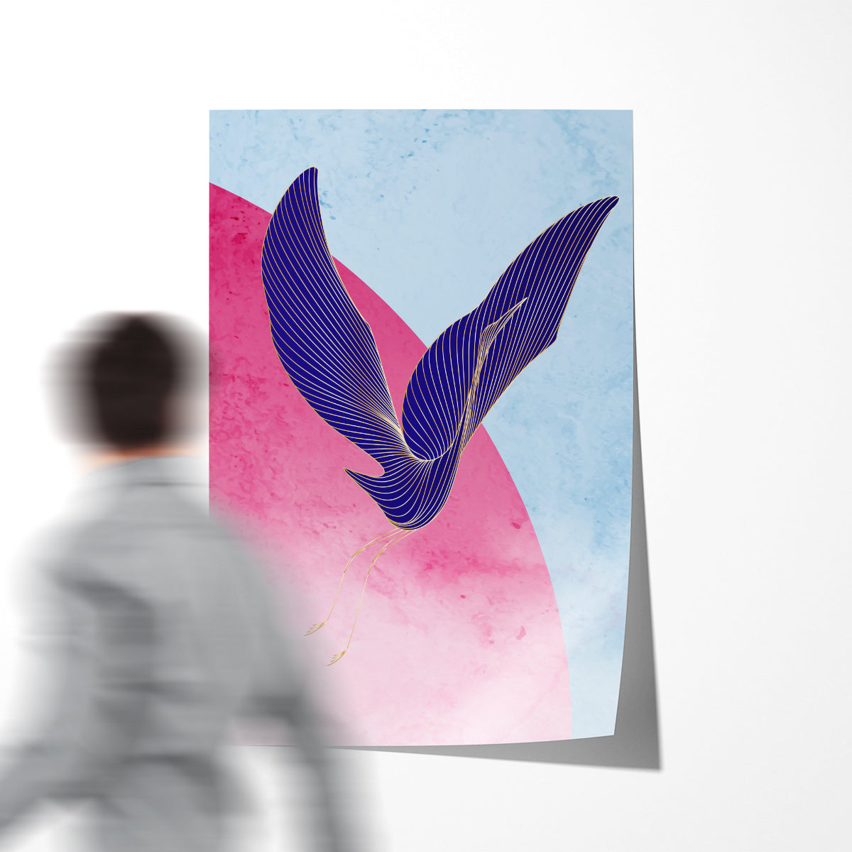 Abstract Japanese Crane Posters Prints Wall Decor-Vertical Posters NOT FRAMED-CetArt-8″x10″ inches-CetArt