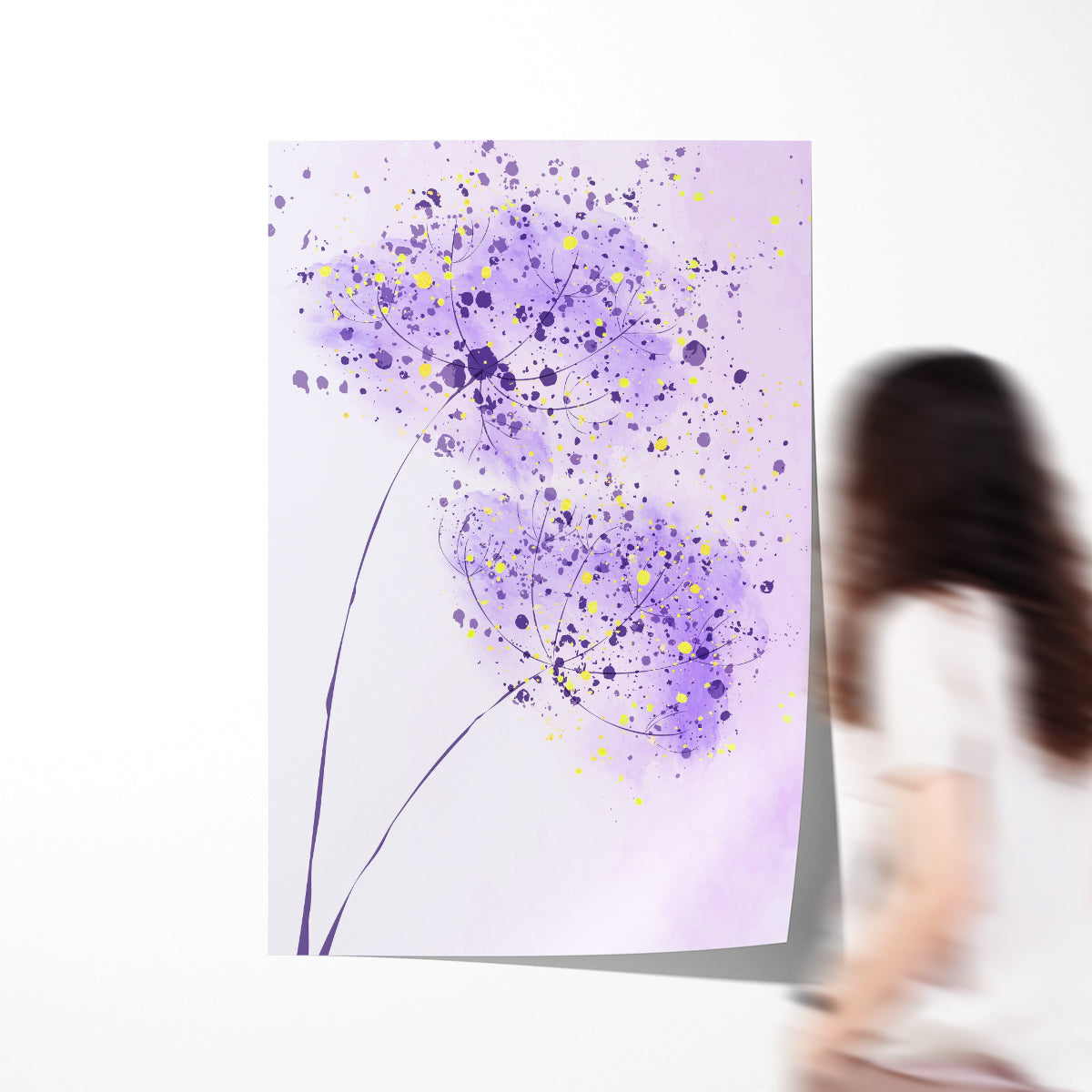 Purple Dandelion Abstract Minimalist Posters And Wall Art Prints For Living Room-Vertical Posters NOT FRAMED-CetArt-8″x10″ inches-CetArt
