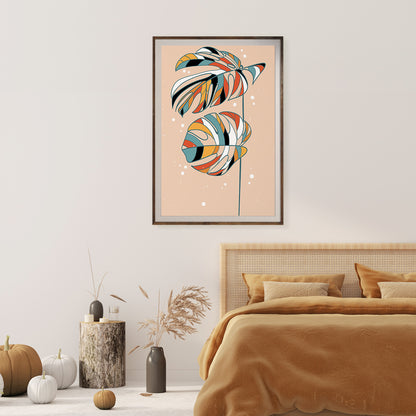 Colorful Abstract Minimalistic Monstera Posters Wall Art Prints-Vertical Posters NOT FRAMED-CetArt-8″x10″ inches-CetArt