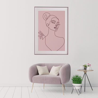 Abstract Line Art Woman Silhouette Trendy Posters For Home-Vertical Posters NOT FRAMED-CetArt-8″x10″ inches-CetArt