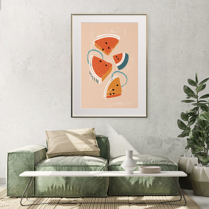 Summer Fruits Watermelon Posters Prints Wall Decor-Vertical Posters NOT FRAMED-CetArt-8″x10″ inches-CetArt