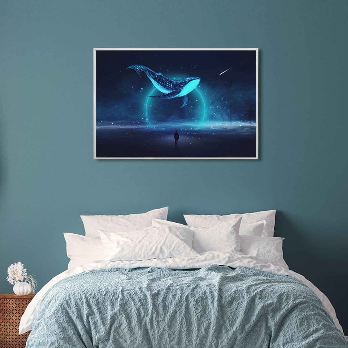 Fantasy Whale in Sky Art Posters For Home Decor-Horizontal Posters NOT FRAMED-CetArt-10″x8″ inches-CetArt
