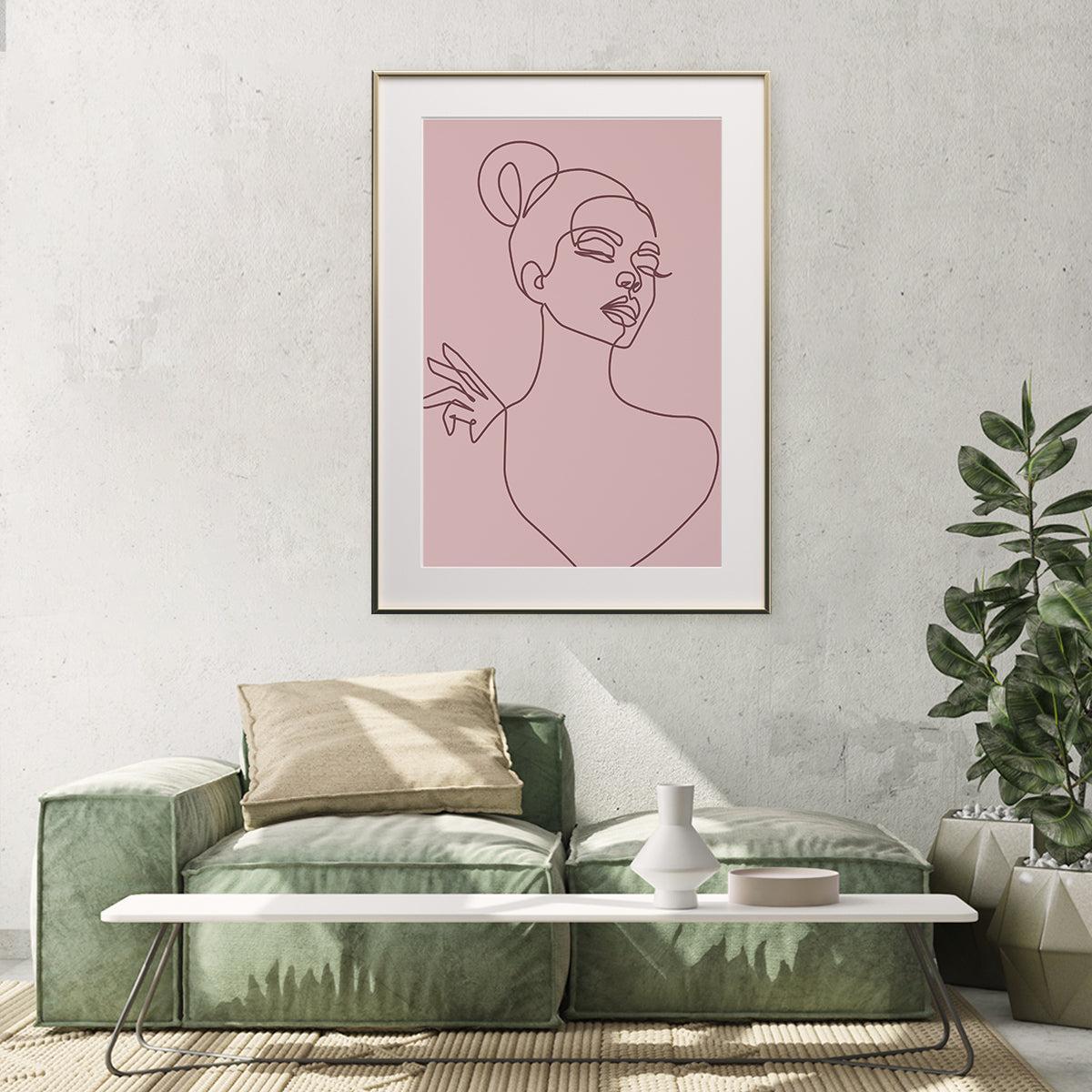 Abstract Line Art Woman Silhouette Trendy Posters For Home-Vertical Posters NOT FRAMED-CetArt-8″x10″ inches-CetArt