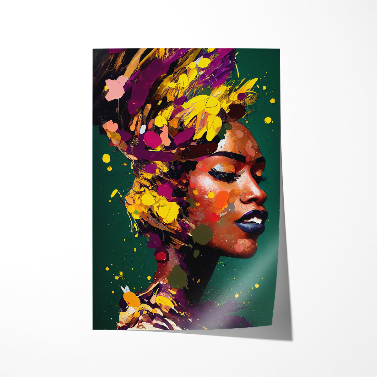 Creative African Woman Portrait Poster-Vertical Posters NOT FRAMED-CetArt-8″x10″ inches-CetArt