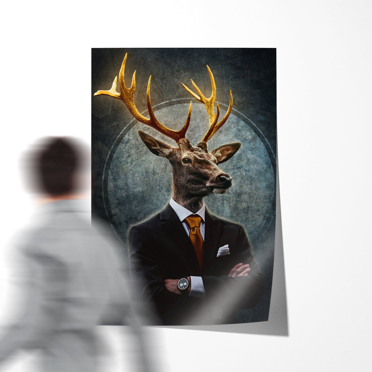 Deer Business Man in Suit Posters For Office-Vertical Posters NOT FRAMED-CetArt-8″x10″ inches-CetArt