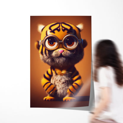 Cute Tiger Posters Wall Art Steampunk Style-Vertical Posters NOT FRAMED-CetArt-8″x10″ inches-CetArt