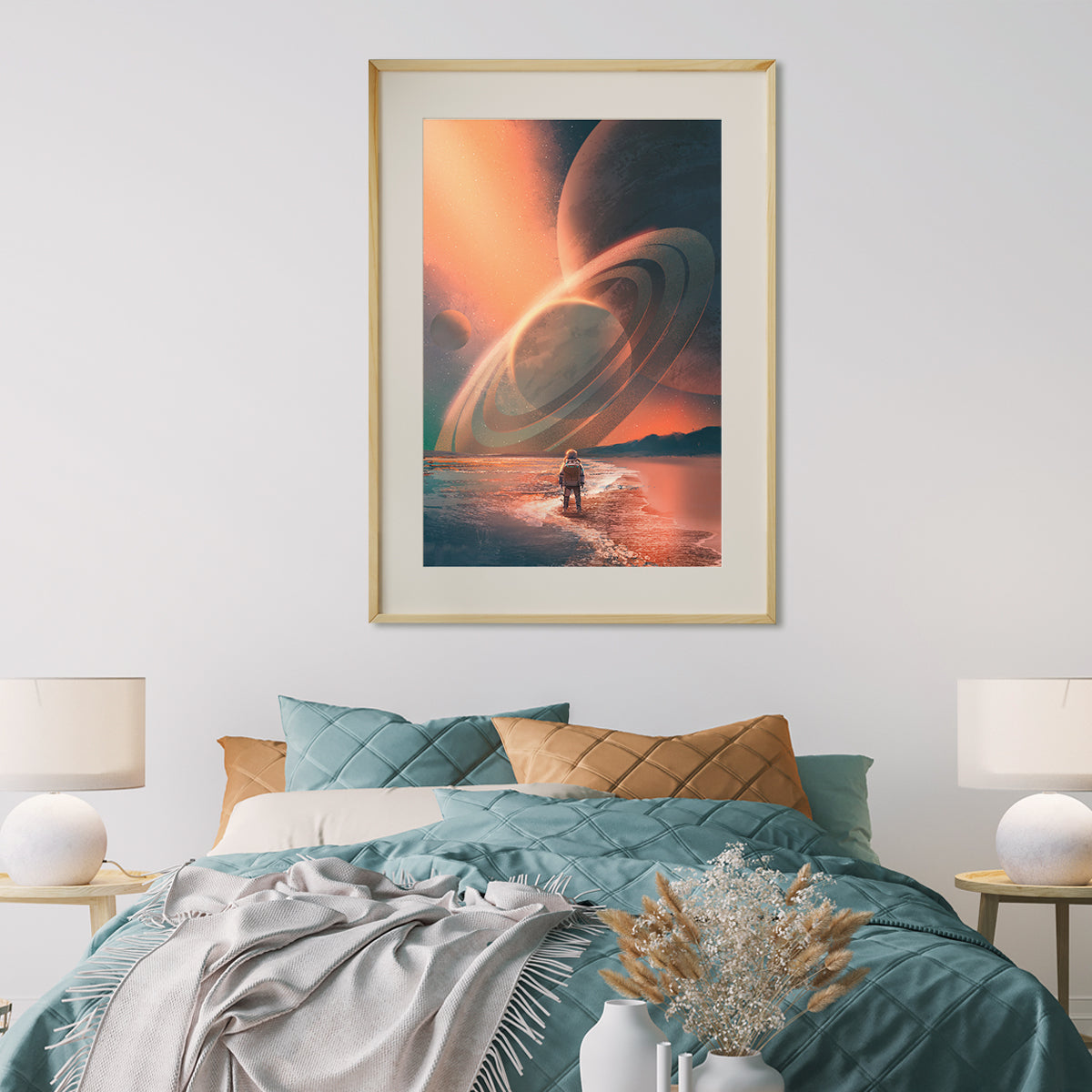 Alone Astronaut is Sea Looking Into Space Modern Art Poster-Vertical Posters NOT FRAMED-CetArt-8″x10″ inches-CetArt