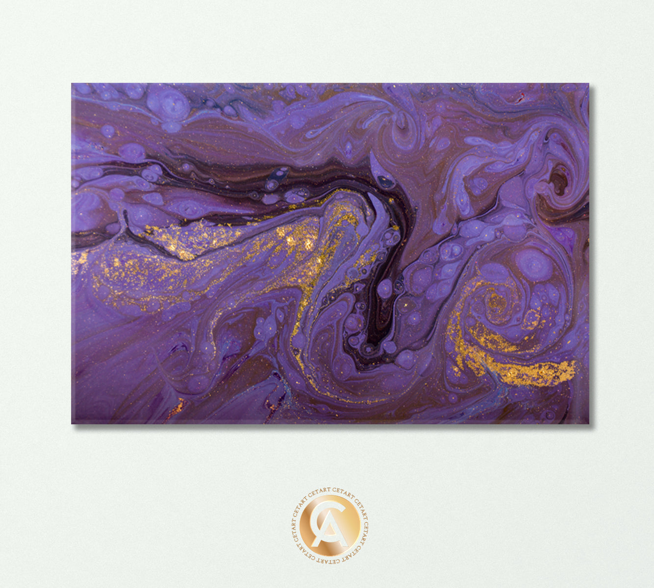 Purple Marbling Pattern Canvas Print-Canvas Print-CetArt-1 Panel-24x16 inches-CetArt