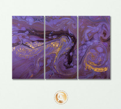 Purple Marbling Pattern Canvas Print-Canvas Print-CetArt-3 Panels-36x24 inches-CetArt