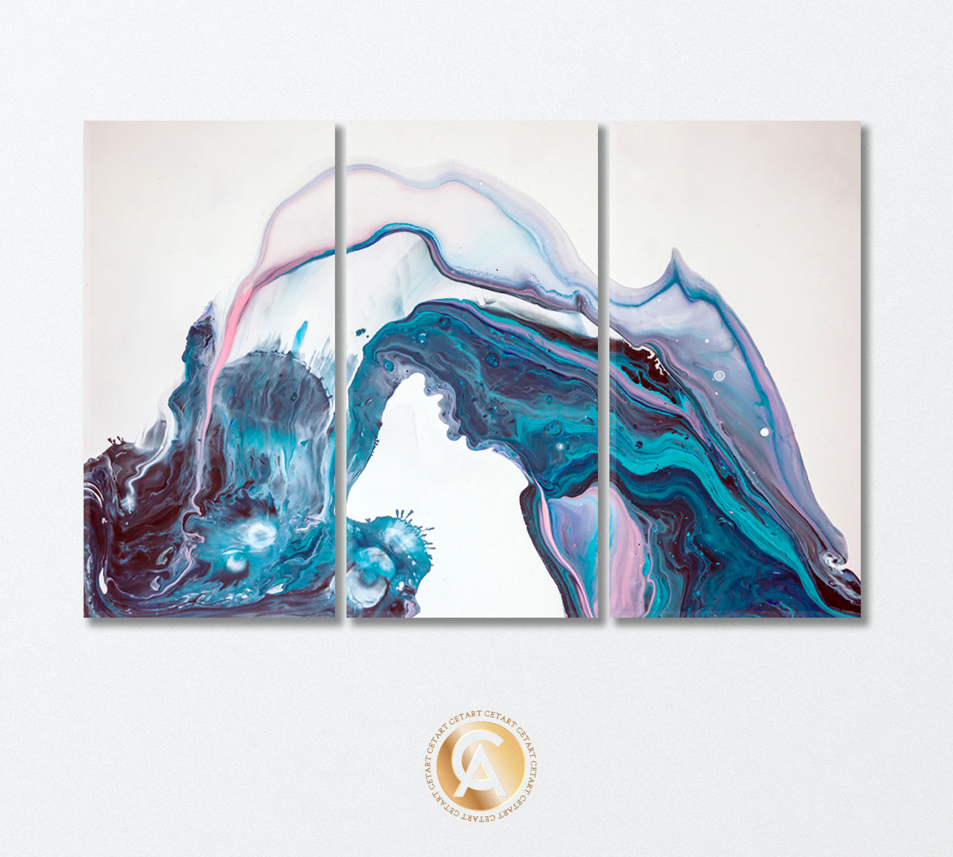 Unique Abstraction of Liquid Acrylic Canvas Print-Canvas Print-CetArt-3 Panels-36x24 inches-CetArt