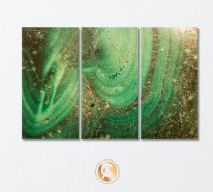 Abstract Magical Green Marble Stone Canvas Print-Canvas Print-CetArt-3 Panels-36x24 inches-CetArt